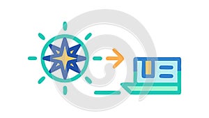 Digital Navigation Compass, Online Direction Exploration, vector design Generative AI