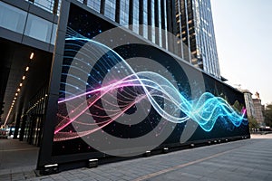 Digital neon technology banner