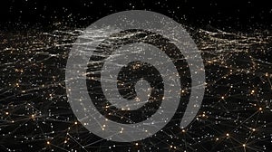 Digital Network Abstract Background, Connection Data Visualization, Neural Net