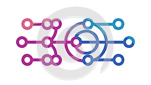 Digital Network Abstract Connection Circuit Pattern Vector, vector design Generative AI