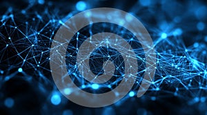 Digital Network. Abstract Visualization of Data Connections, Technology, Futuristic Communication