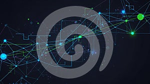 Digital Network Background Futuristic Data Flow AI Machine Learning Connections