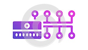Digital Network Circuit: Interconnected Data Pathways, vector design Generative AI