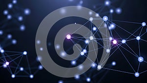 Digital Network Concept Interconnected Data Points Global Technology Communication Web