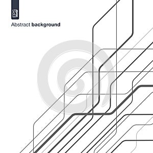 Digital network concept. Vector abstract background with technical lines for graphic design. technology circuit in