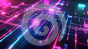 Digital network connecting data glowing in cyberspace