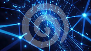 Digital network connecting data nodes in cyberspace perspective