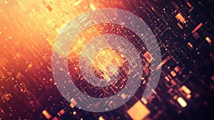 Digital network connecting data points in abstract cyberspace