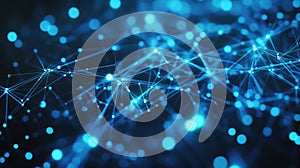 Digital network connecting data points in an abstract plexus