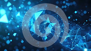 Digital network connecting data points in an abstract plexus