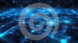 Digital network connecting data points in abstract space