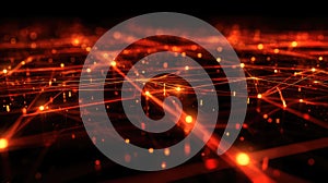 Digital network connecting data points in abstract space