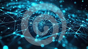 Digital network connecting data points in abstract space