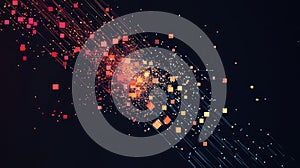 Digital network connecting data points, big data concept