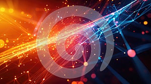 Digital network connecting data streams transmitting information