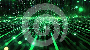 Digital network connecting data streams transmitting information