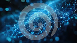 Digital network connecting points forming complex data structure