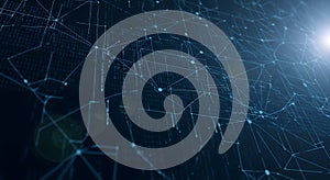 Digital Network Connection background. Abstract technology, binary code, communication