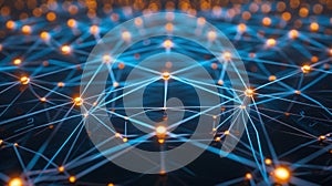 Digital Network Connection: Data Flow, Neural Network, Artificial Intelligence, Science, Innovation, Technology