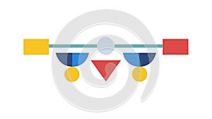 Digital Network Connection Flow Vector Design, vector design Generative AI