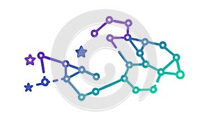 Digital Network Connection Icon: Modern Tech and Data Flow Visual, vector design Generative AI