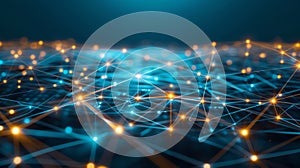 Digital Network Connection Plexus - Abstract Technology Background