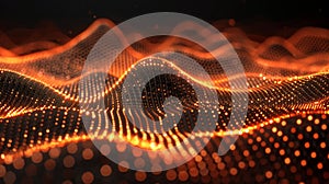 Digital network connection streamline communication waves in information technology