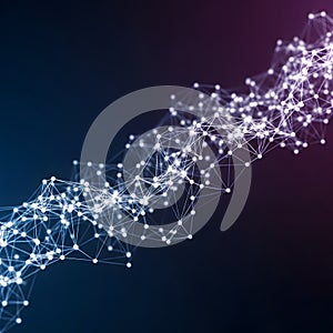 Digital network connection visualization.