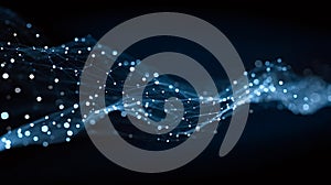 Digital network connection visualizing data flow and abstract technology