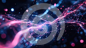 Digital network connections forming a data stream flow