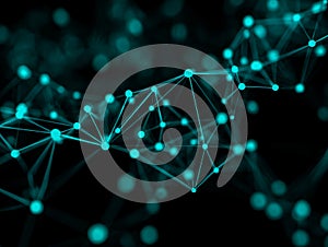 Digital network connections illustrating data flow and technology integration