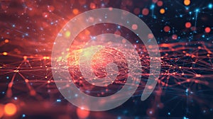 Digital network connections spreading data and information technology