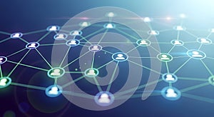 Digital Network Connections - A Visual Representation of Global Interconnectivity and Data Flow