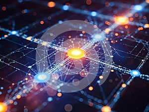 Digital network connectivity, data flow, and modern technology