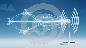 Digital Network Connectivity Wireless Communication Technology Concept