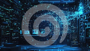 AI-Generated Digital Server Room