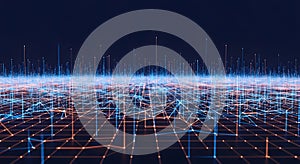Digital Network, Data Connection, Abstract Technology Background, AI, Big Data, Futuristic, Network Grid, Global Network