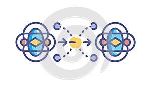 Digital Network Data Exchange Art, vector design Generative AI