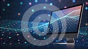 Digital network data visualization on modern computer