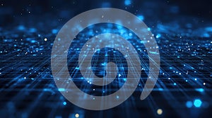 Digital network grid connecting big data points