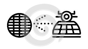 Digital Network Grid, Data Connectivity Icon, vector design Generative AI