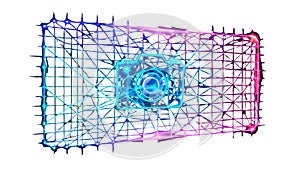 Digital Network Grid: Interconnected Data, vector design Generative AI