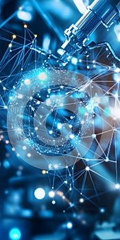 Digital Network of Interconnected Lines and Dots
