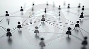 A digital network with interconnected nodes representing data transfer and communication