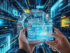 Digital network interface on smartphone