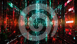 a digital network processing computers high tech system online cyber internet security computer data privacy information