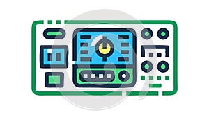 Digital Network Server Rack Connectivity Unit, vector design Generative AI