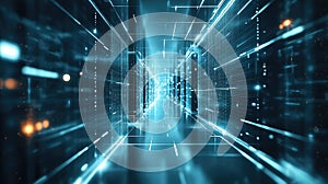 Digital network tunnel transmitting abstract data flow