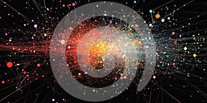 Digital Network Visualization of Big Data in a Colorful Abstract Grid Layout