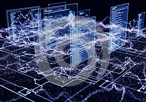 Digital network visualization with transparent screens